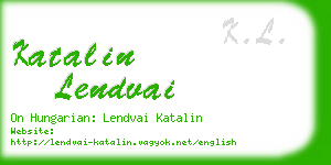 katalin lendvai business card